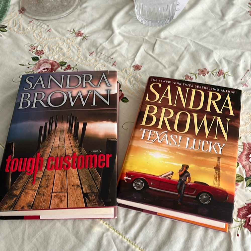2 almost new Sandra Brown Hardcover Novels
